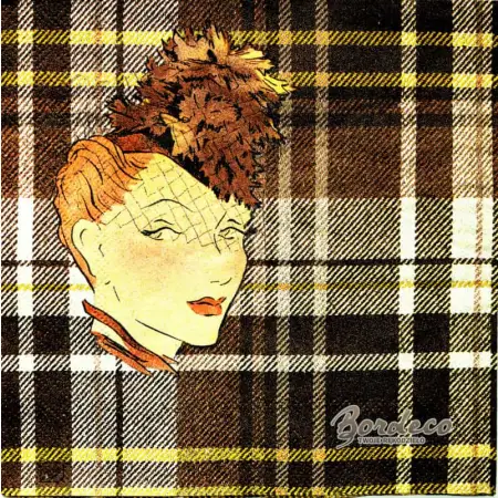 Serwetka do decoupage kobiety w modnych kapeluszach 33x33 SWEET PAC, Unikat